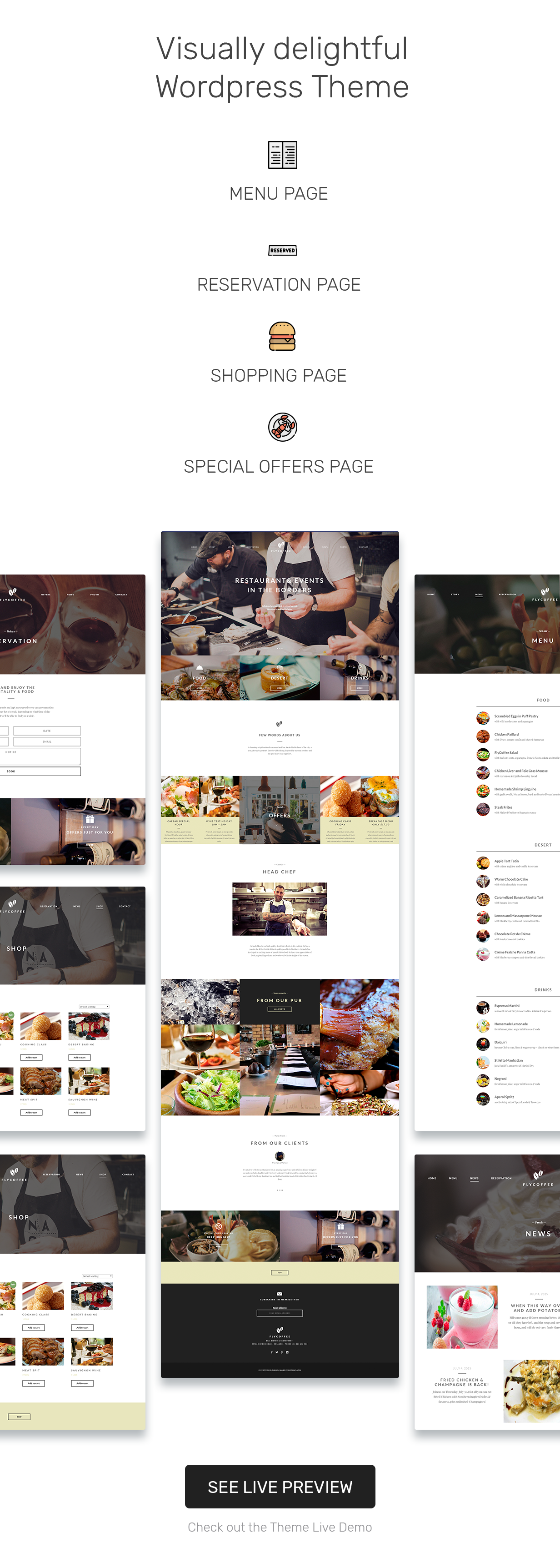 FlyCoffee Shop - Responsive Cafe and Restaurant WordPress Theme - 2